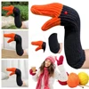 Goose Shape Mitten Gloves 3D Unisex Cartoon Swan Mittens Cold-Protection Full Finger Creative Knitting Gloves for Children Adult