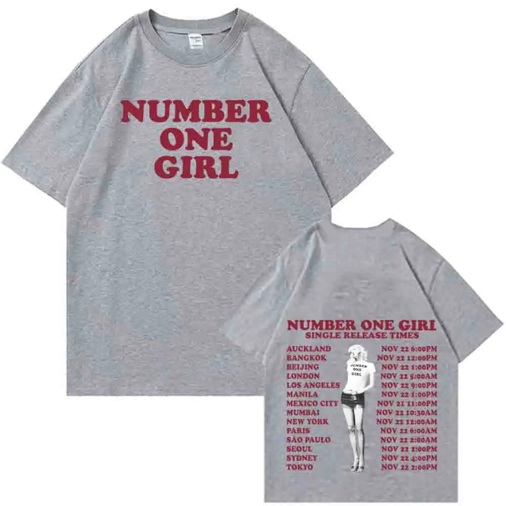 Rose-Number One Girl T-Shirts Harajuku Hip Hop O-Neck Short