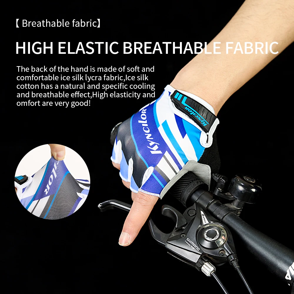 Outdoor Sports Cycling Gloves Half-Finger Men and Women Anti-slip Breathable Non-Slip Short-Finger Bicycle Motorbike Gloves 4