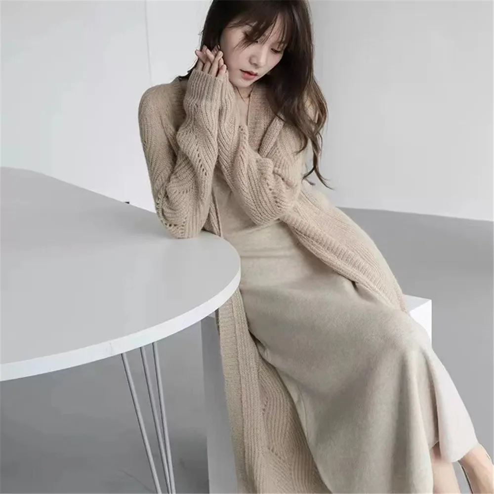 여성용 자외선 차단 상의, 여성용 숄 니트웨어, 긴 한국 우아한 니트 가디건, 할로우 아웃 경량 스웨터, 여름 패션