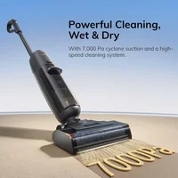 Aspirateur sans fil ILIFE W90 Pro, serpillière humide et sèche, aspiration de 7000 Pa, nettoyage automatique à une touche, laveur de sols, écran LED, grand réservoir d'eau double, version améliorée du W90 6