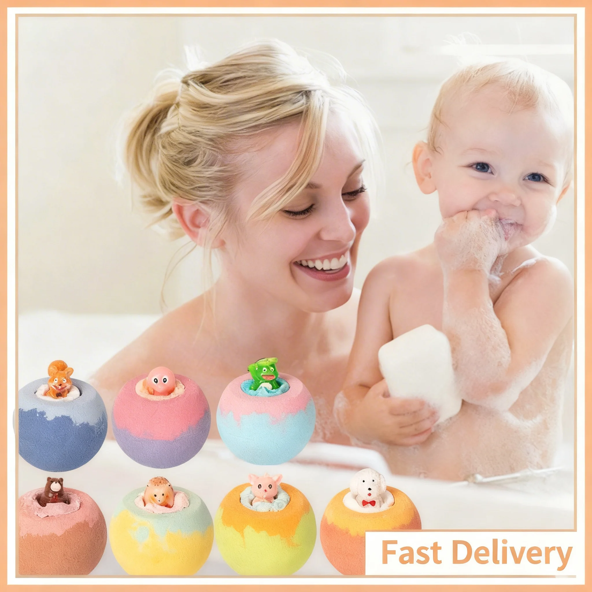 100g Kids Bath Bomb with Surprise Toy and Cheerful Scent