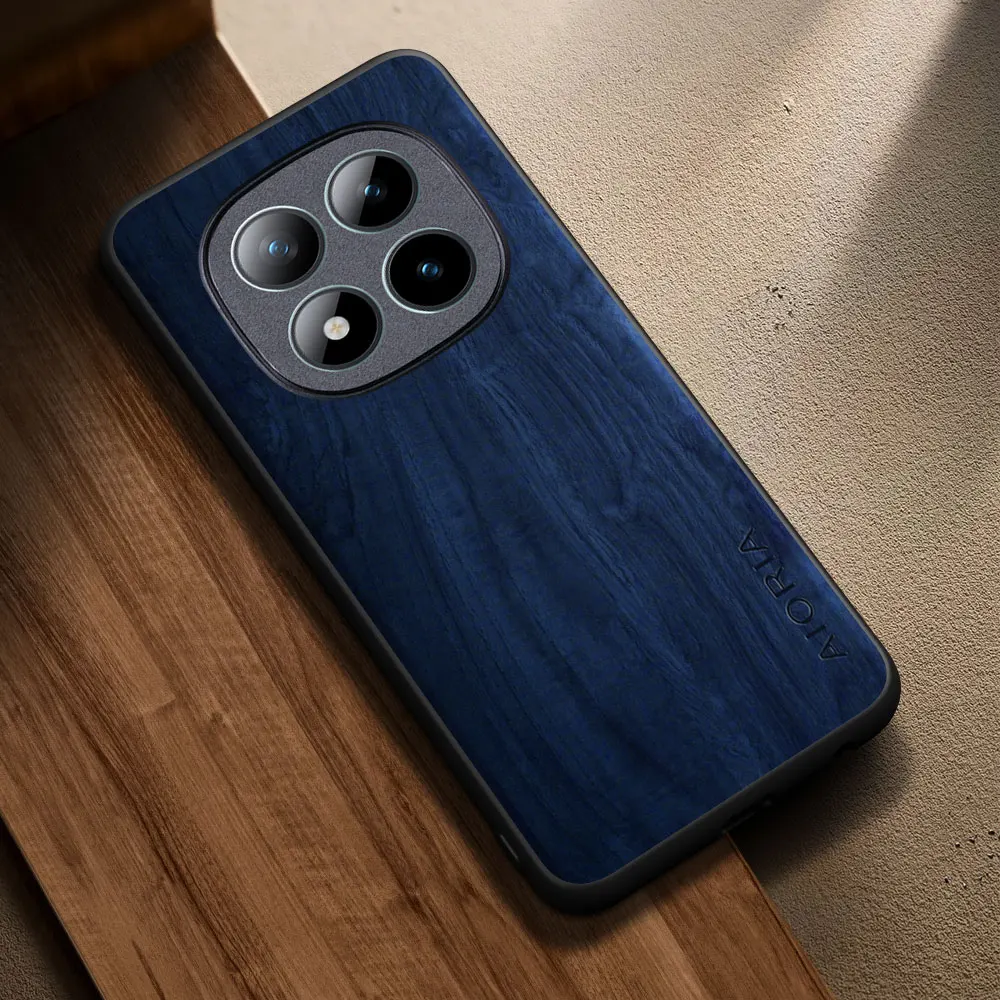 Stylish Premium Wooden Pattern PU Leather Phone Case Cover