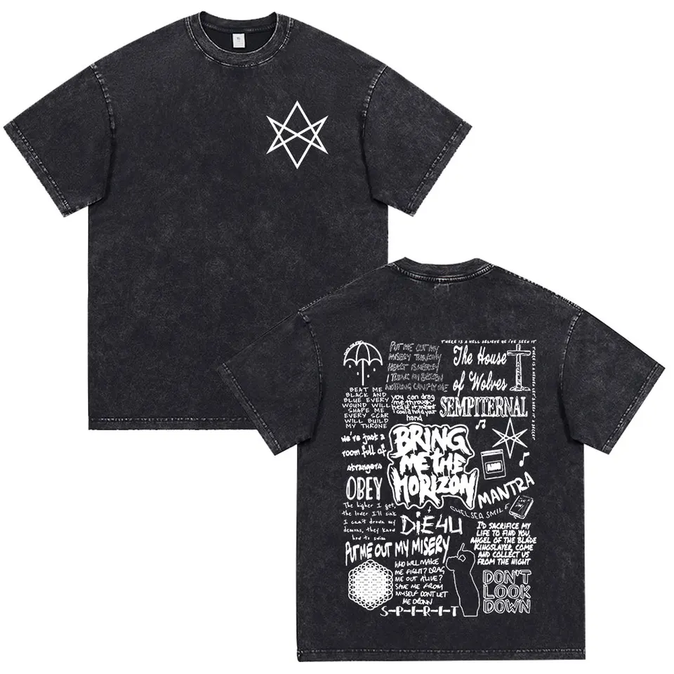 BringMe TheHorizon Album Post Human Nex Gen Vintage Washed T-shirt