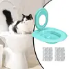 Cat Toilet Trainer Kit Potty Teacher Seat For Pet Smooth Cat Toilet Training Learning Kit For Home Apartment Bathroom Potty 4