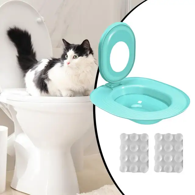 Cat Toilet Trainer Kit Potty Teacher Seat For Pet Smooth Cat Toilet Training Learning Kit For Home Apartment Bathroom Potty 4
