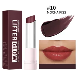 Glossy Hydrating Lip Balm - 24HR Long - Lasting Moisturizing Treatment with Plumping Effect in 10 Shades (10 MOCHA KISS)