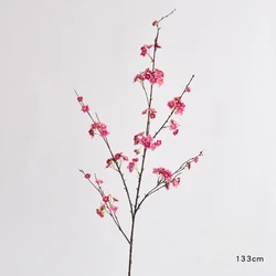 Artificial Cherry Blossom Long Branch for Window Display and Floral Photography Props (Rose)