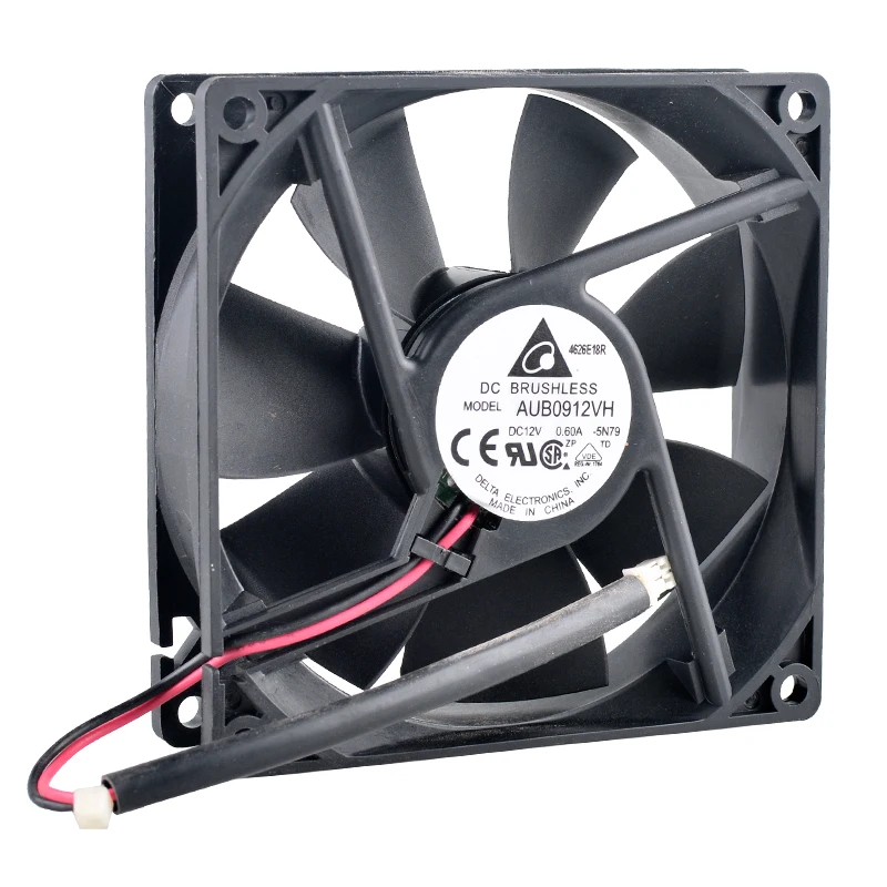 Ventilador de Refrigeração 92x92x25 mm Dc12v 0.60a Linhas Ventilador de Alta Corrente de Vento para Chassis Aub0912vh 9cm 9.2cm 92 mm