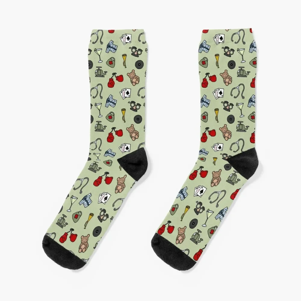 

Martinis and Medicine Socks Rugby winter thermal Boy Socks Women's
