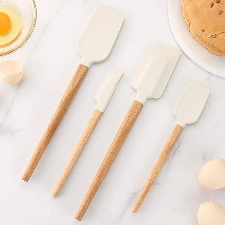 Heat-resistant Kitchen Gadgets Silicone Food Grade Kitchens Accessories Spatula Pastry Cutter White Chocolate Kitchenware Mixer