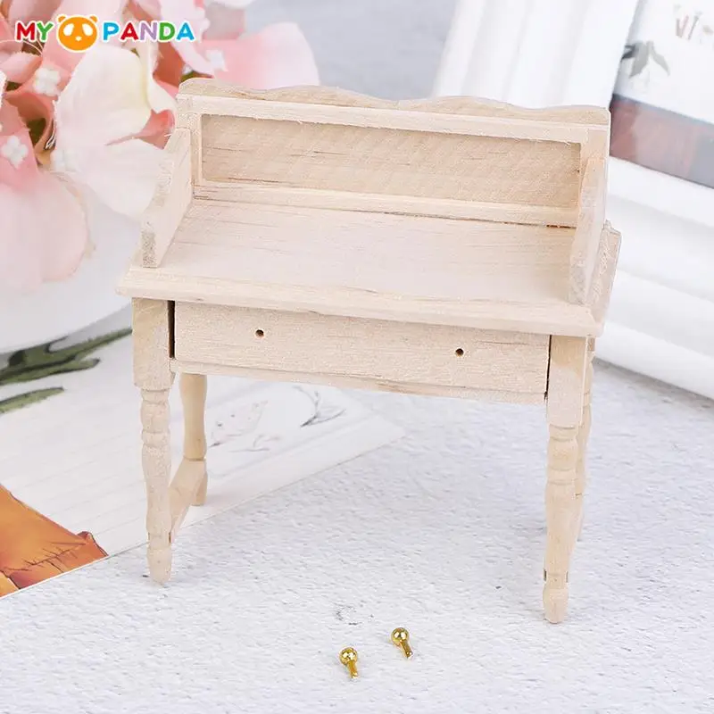 

Новинка 1/12 Миниатюрный Мини Деревянный Настольный набор мебели DIY кукольный домик аксессуары для комнаты Игрушки для маленьких детей