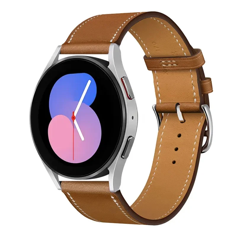 Premium Leather Watch Band Strap - Sporty and Elegant Design, 20-22mm Adjustable Size,
