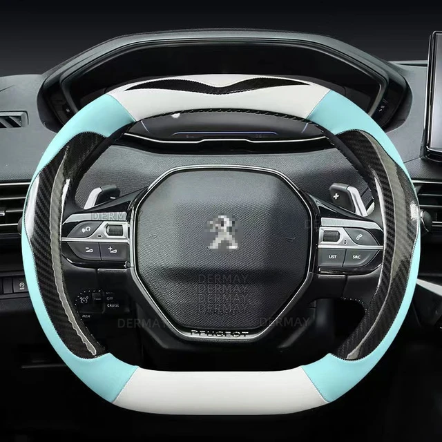 Für Peugeot 3008 4008 5008 Rifter Partner Auto Lenkrad Abdeckung Carbon  Fibre + PU Leder Auto