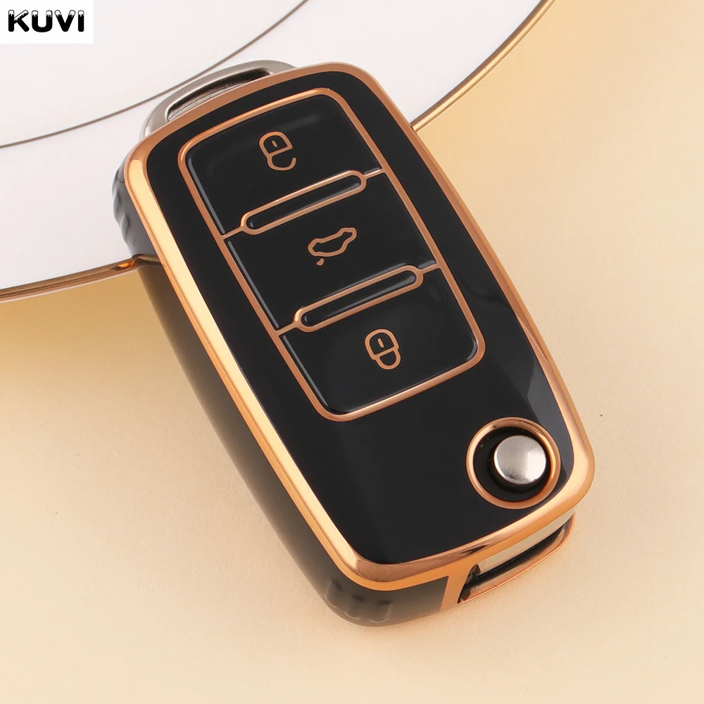 Premium ABS Carbon Car Key Case Cover