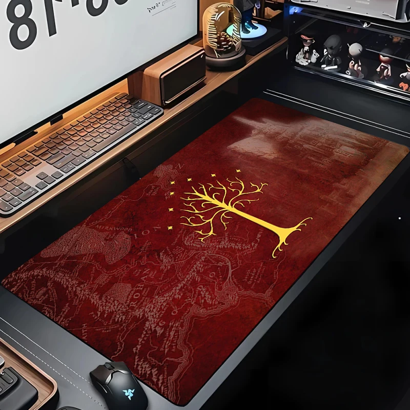 R-anéis Grande Jogo Mousepad Mouse Pad Tapete de Teclado pc Kawaii Jogos de Gabinete Computador Mesas Escritório Acessórios de Jogos xl - Imagem 2