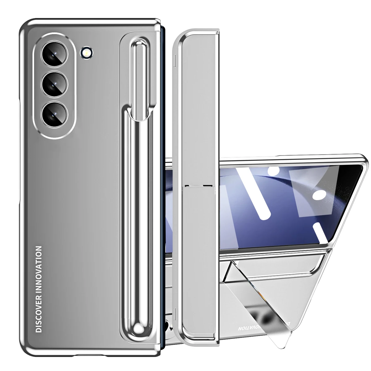 

Removable Pen Holder Invisible Bracket Kickstand Hard PC Cover For Samsung Galaxy Z Fold 5 Case with Touch Pen for z fold5
