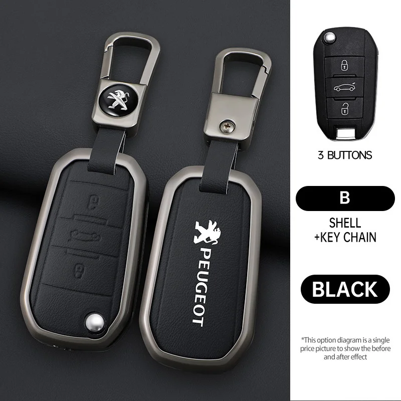 Peacekey Funda De Cuero Para Llave De Coche, Carcasa De Aleación De