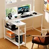 Computer Desk with Shelves, 50 Inch Gaming Writing Desk, Study PC Table Workstation with Storage for Home Office, Living Room, 4