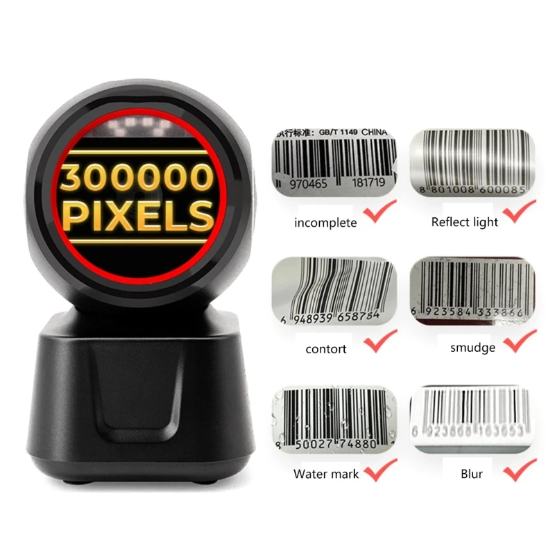 B Efficient 2D Barcode Reader, Durability 2D QR Barcode Scanners for Retail Stores and Inventory Management Bookstore