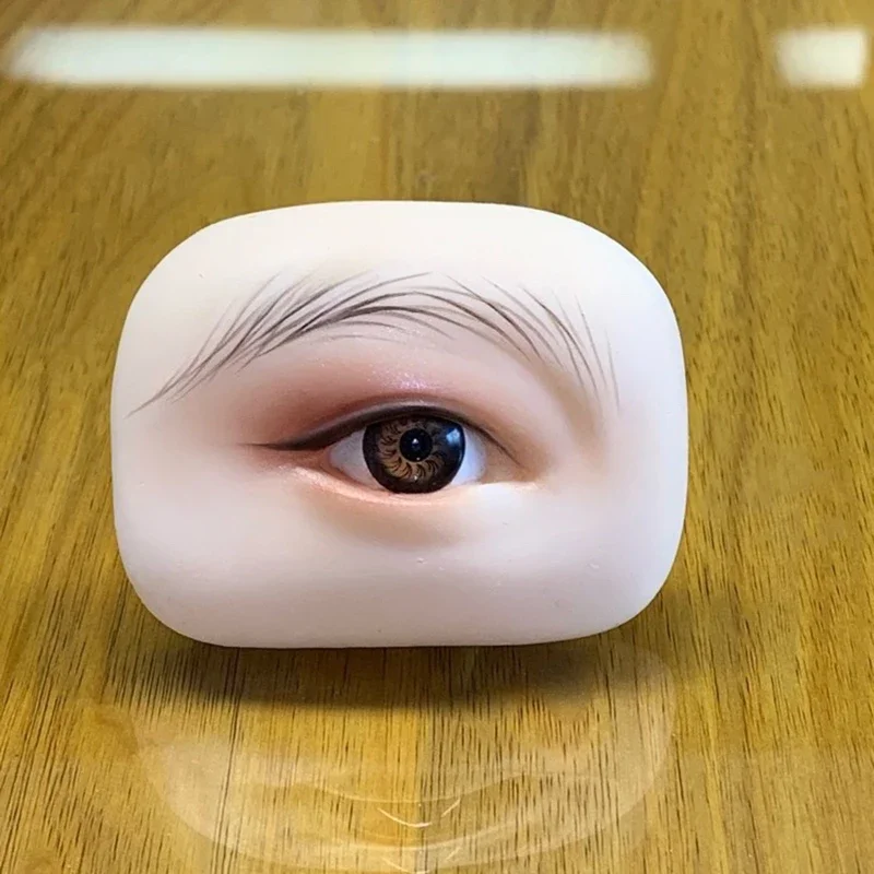 

Татуировка для бровей 5D, текстурированная кожа, гладкое мягкое лицо для практики макияжа глаз и ресниц, красивая академия