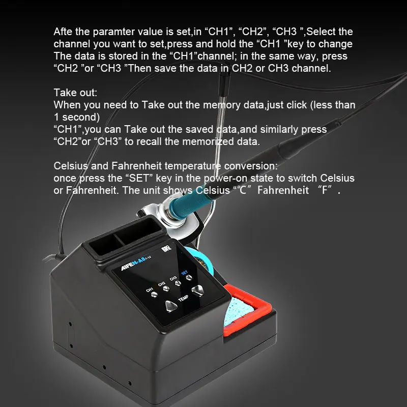 AIFEN?Station de soudage electronique A8, T12 poignee, chauffage rapide pour,PC 전화 BGA SMD PCB IC 스테이션 de reparation