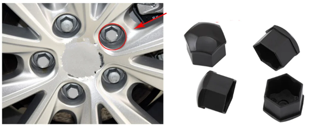 20Pcs car wheel nut cap screw housing decoration 17mm 19mm 21mm for Peugeot 206 307 406 407 207 208 308 508 2008 3008 4008