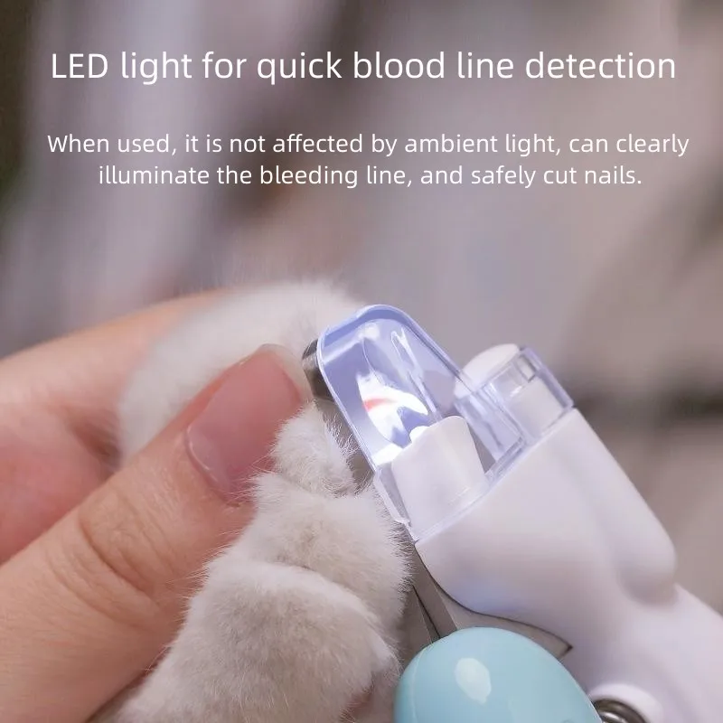 Pet nail clipper Professional Pet Nail Clippers with Led Light Pet Claw Grooming Scissors for Dogs Cats Small Animals Paw Nail Trimmer Supply pet nail scissors