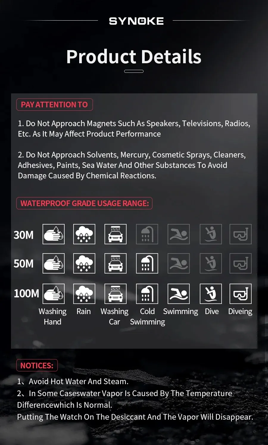 S47946e8ac8344ec18971c66f61f6d578p Digital Watch Men Sports Electronic Watch Waterproof Night Glow Large Screen Square Student Watch Outdoor Running Camping Mallzona