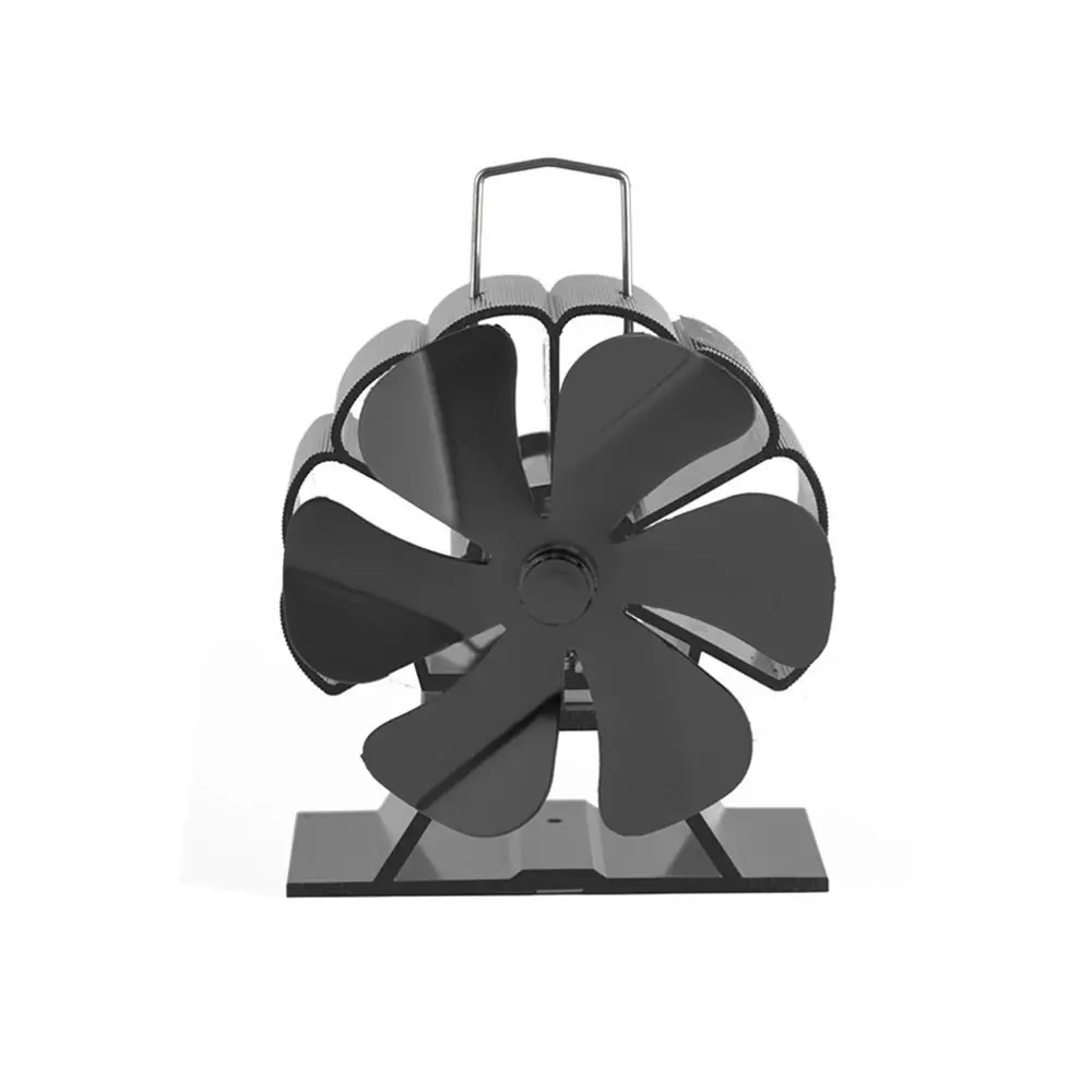6 Blade Fireplace Fan Home Efficient High-temperature Stove Top Fan Eco Friendly Heat Distribution Heat Powered stove fan