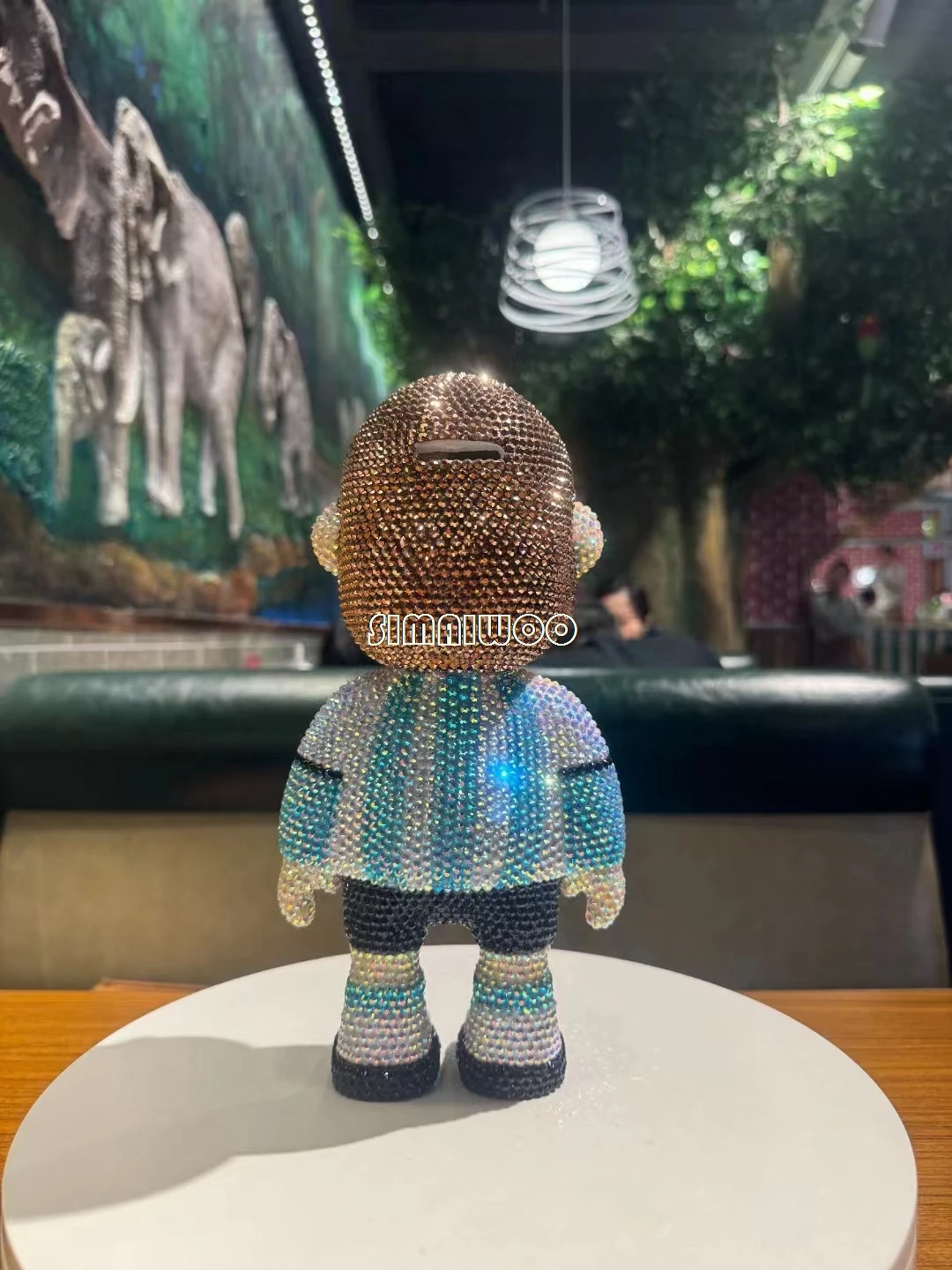 Anpassbare Strass Junge Freund Figur Münze Depost Jar Argentinische Team Uniform DIY Handgemachte Mosaik Ornamente Geburtstag Geschenk – Detail 4