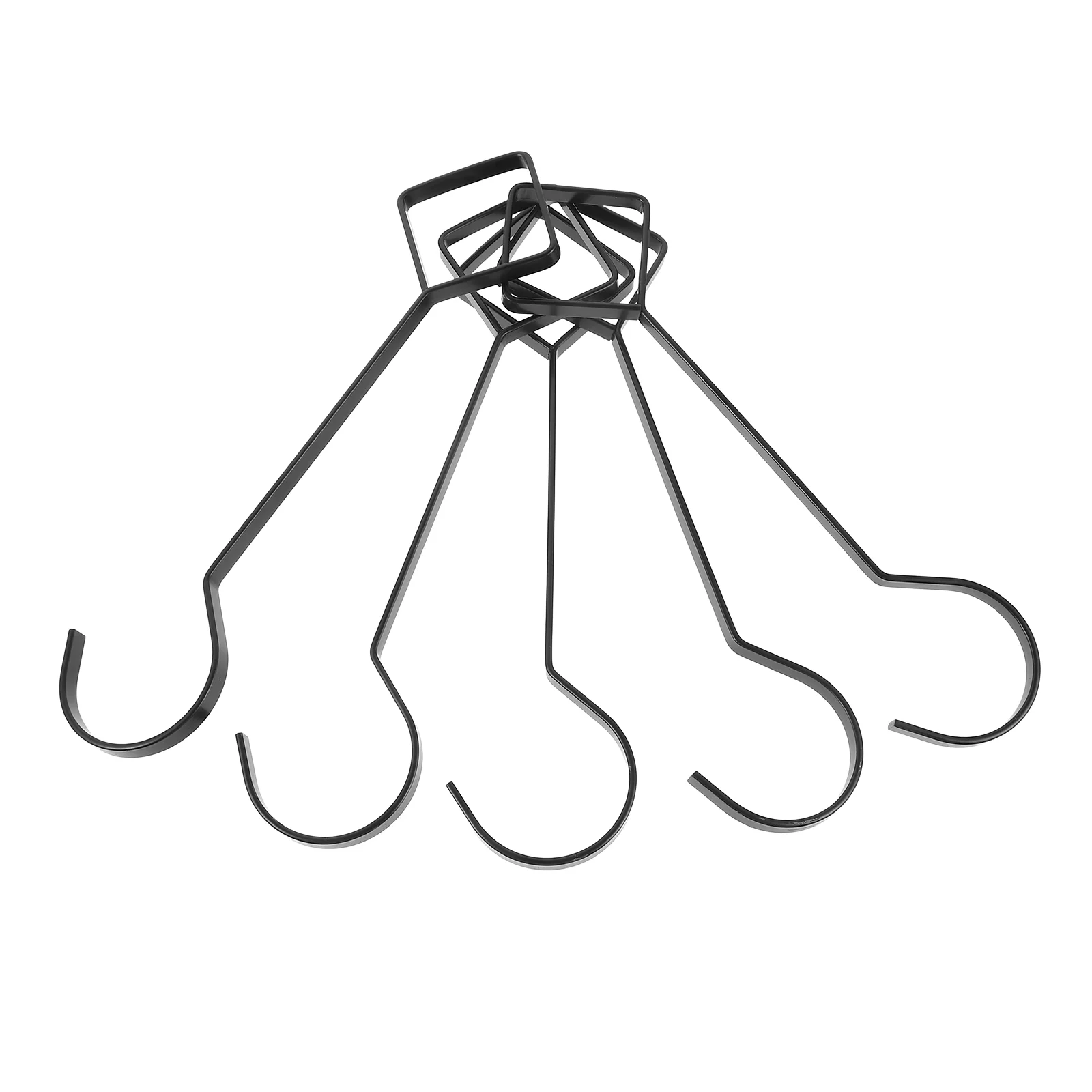 

5 Pcs Diamond Hook Clothes Hangers Closet Purse Bag Hooks Hanging Hat High Manganese Steel Rod For Coats