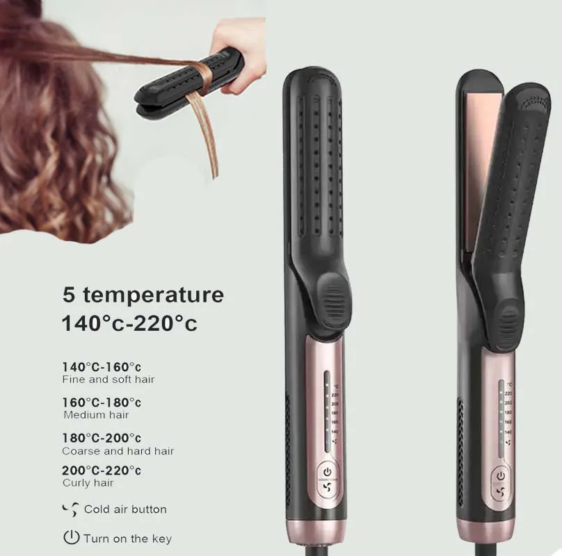 In Ceramic Cool Airflow Hair Styler Portable Hair Straightener