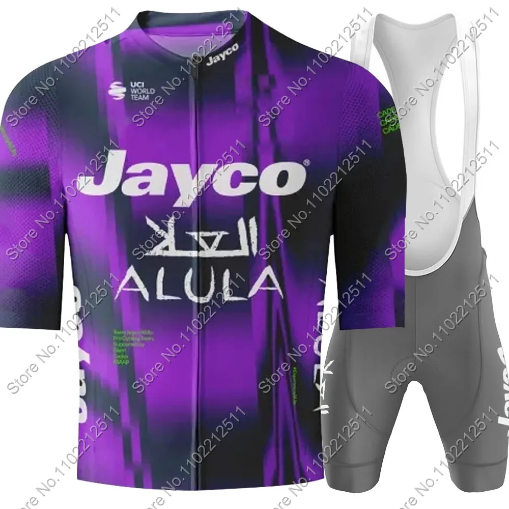 Jayco Alula 2025 Team Cycling Jersey Set Men Short Long Purple Clothing Road Bike Shirts Suit Bicycle Bib Shorts MTB Maillot 5