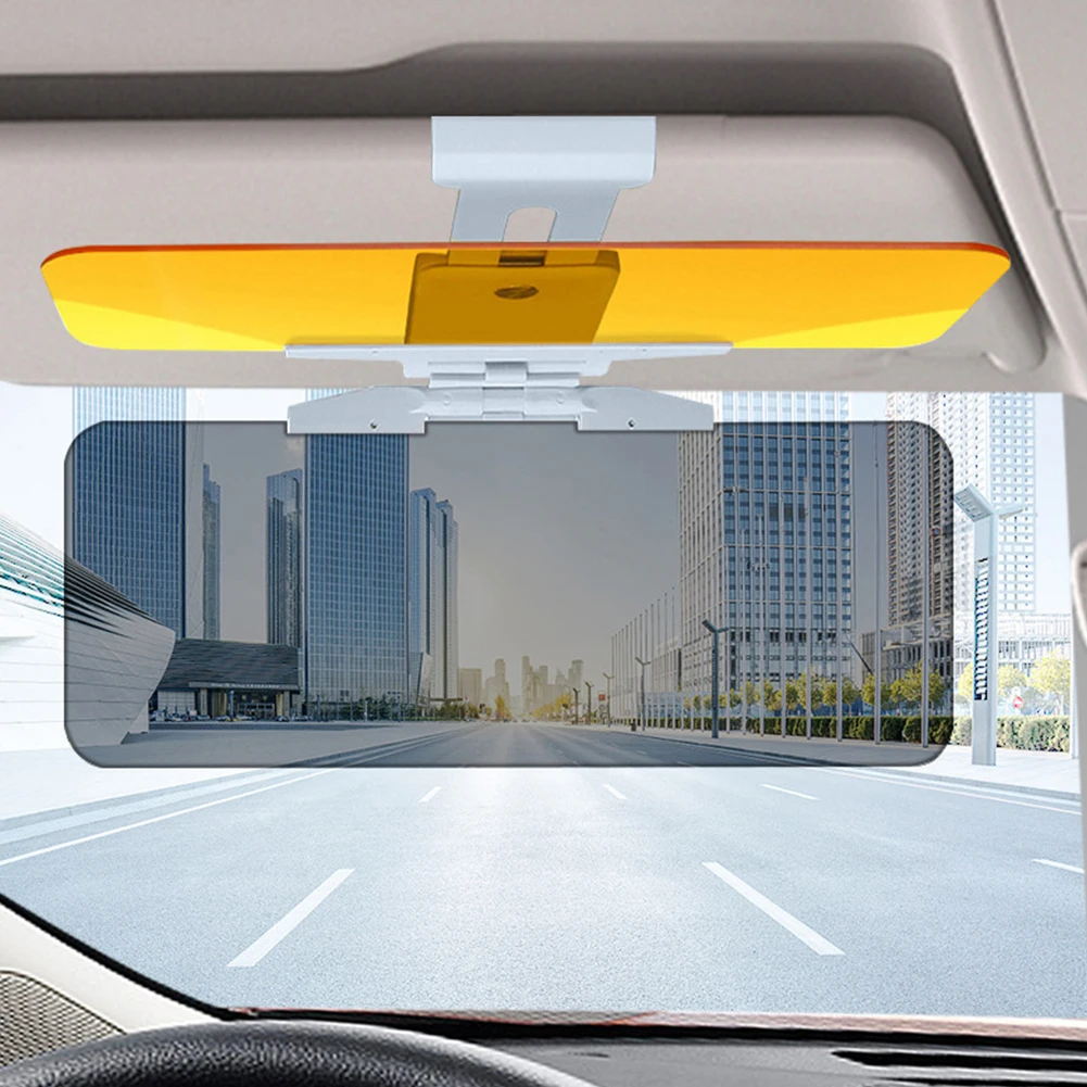 Car Sun Visor Anti-Dazzle Adjustable Sun Blocker Anti-UV HD Day Night Anti-Dazzle Goggles Fold Flip Down Car Anti-Glare Sunshade