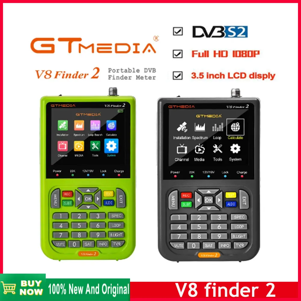

[Original]GTmedia V8 Finder2 satellite meter DVB-S2/S2X H.264 Satellite Meter Satellite Finder V8 finder2 Signal Detector tv box