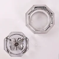 Acrylic Powder Liquid Cup Crystal Glass  Nail Lid Dappen Dish Pen Clean Bowel Butterfly Cover Rhinestone Power Storage Container 1