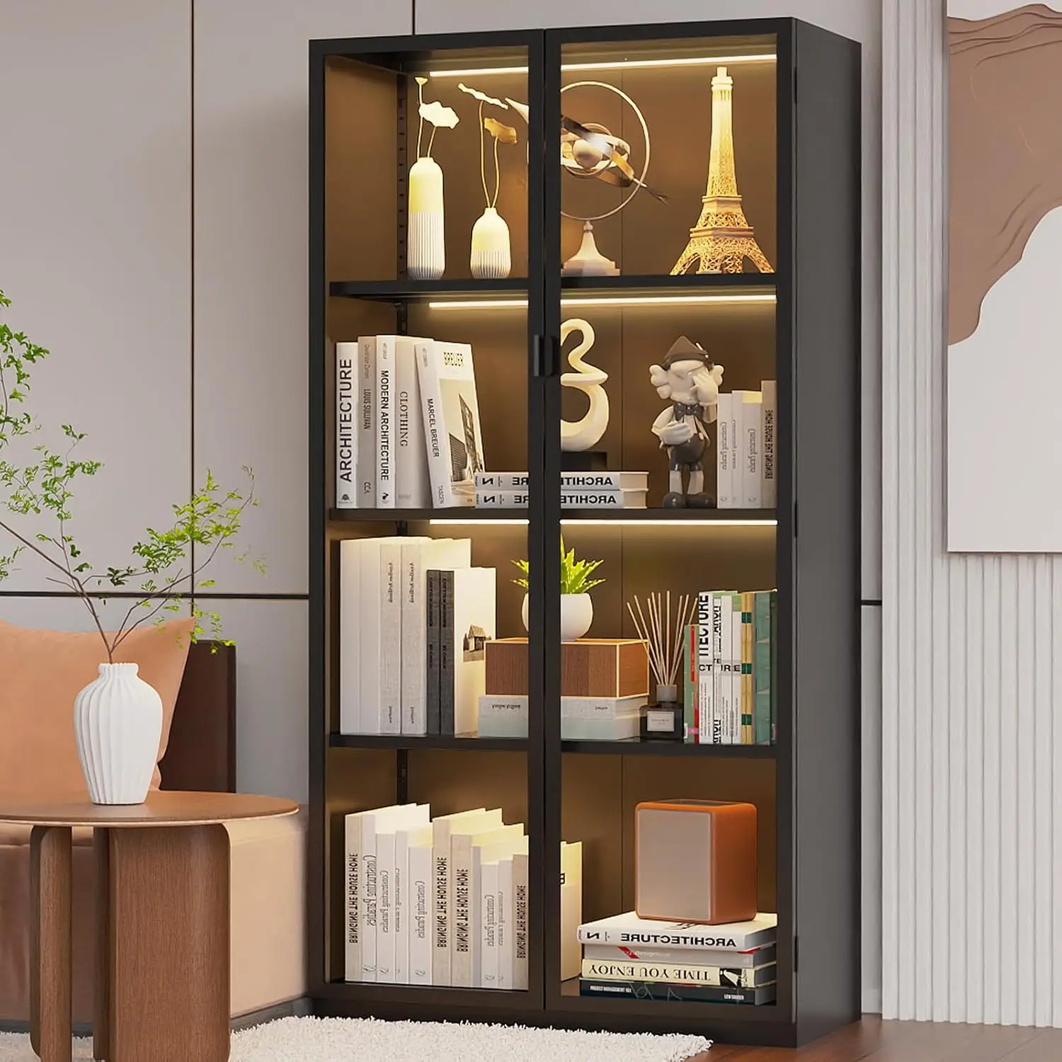 63" Tall LED Glass Display Cabinet 1