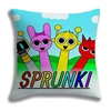 Horror Game Character Pillow Covers Sprunki Cartoon Pillow Case Sofa Decorative Home Single-sided Printing Sprunki Cushion Cover 4