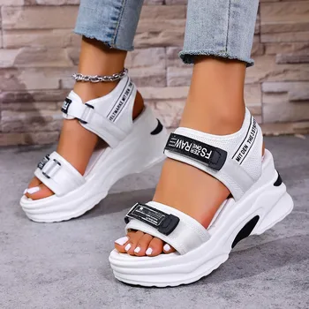 Women Platform Wedge Sandals Summer Fashion New Comfortable Shoes for Women Light Casual Velcro Beach Sandals Zapatos De Mujer 1