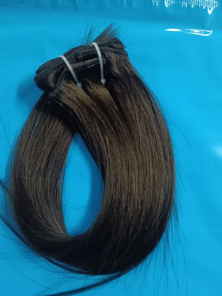 Clip in hårförlängning Människohår rakt hårstycke Naturligt hårförlängning Helt huvud Clip In Natural Hair Clip photo review