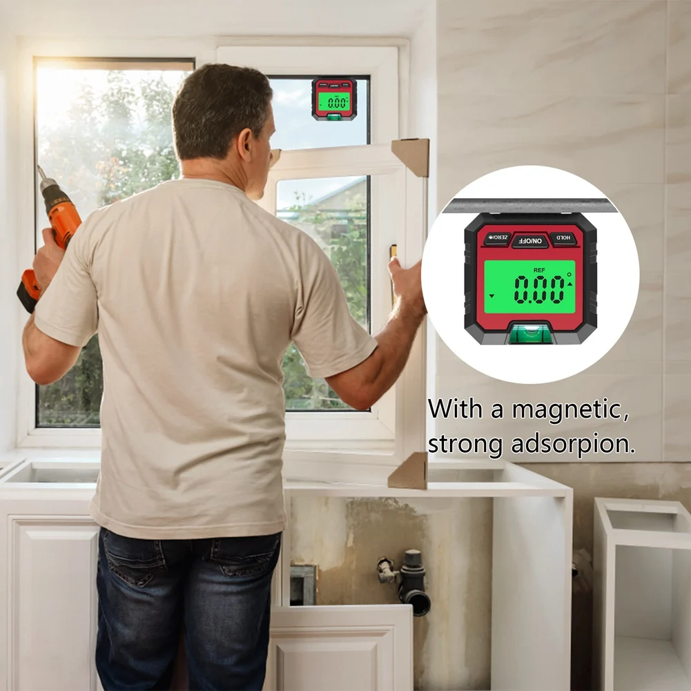 Precision Digital Inclinometer Electron Goniometers Magnetic Base Digital Protractor Angle Finder Bevel Box