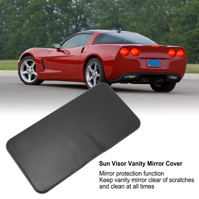 Vanity Mirror For Car Sun Visor Replacement For 1997-2004 Corvette C5 - Pair With Lighted Vanity Mirrors In Black Corvette Sun Visors