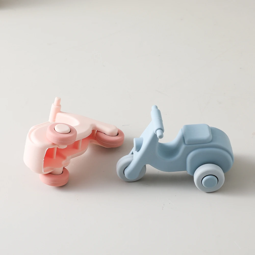Baby-Spielzeug Montessori Silikon Elektro-Motorrad 0-12 Monate Neugeborenen-Artikel Silikon-Babybeißring Lernspielzeug – Detail 16