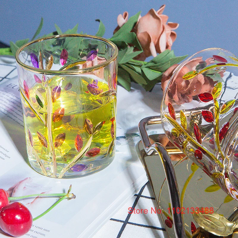 Latest Italian Zecchin Design Murano Glass Cup National Quintessence Hand Painted Wineglass Smart Soul Whiskey Tumbler Gift