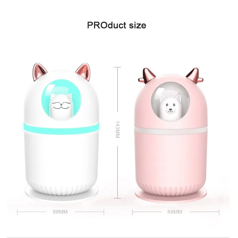 Car Humidifier Atomized Aromatherapy Ambient Lamp Sprayer Air Purifier