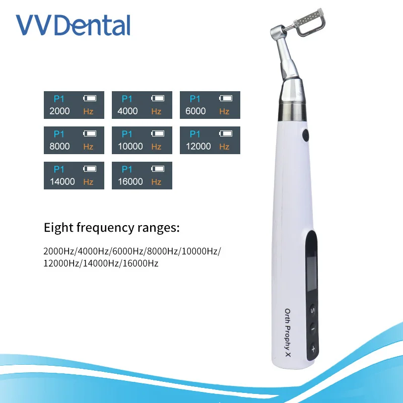 

Portable Dental Orthodontic Prophy Motor Electric Polishing Machine Wireless Electric Polisher Torque with 8pcs Frequencyranges