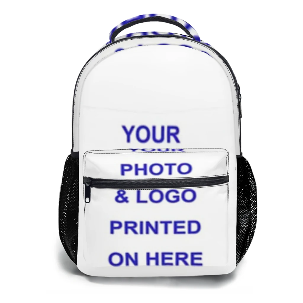 Custom Customized your name and photo High Waterproof College Backpack Laptop Travel Book Bag 17inch Suit(Lunch Bag,Pencil Case) 2