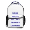 Custom Customized your name and photo High Waterproof College Backpack Laptop Travel Book Bag 17inch Suit(Lunch Bag,Pencil Case) 2