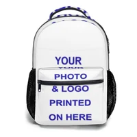 Custom Customized your name and photo High Waterproof College Backpack Laptop Travel Book Bag 17inch Suit(Lunch Bag,Pencil Case) 2